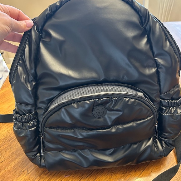 Black Quilted Baby Backpack Diaper Bag - Picture 2 of 15